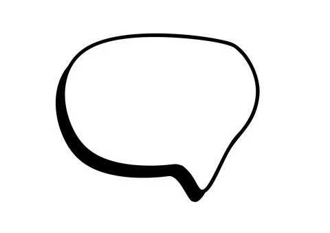 Blank speech bubble offers room for dialogue, inquiries, or remarks, fosterin Illustrazione stock