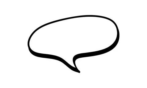 Blank speech bubble offers room for dialogue, inquiries, or remarks, fosterin Illustrazione stock