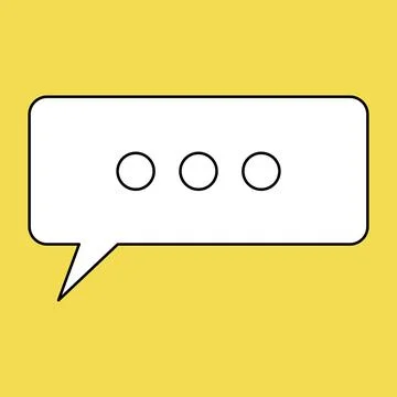 Blank speech bubble set in flat design, chatting box, message box icon. Balloon Stock Illustration