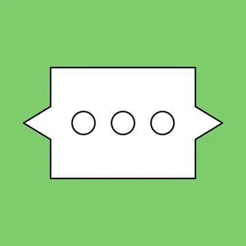 Blank speech bubble set in flat design, chatting box, message box icon. Balloon Stock Illustration