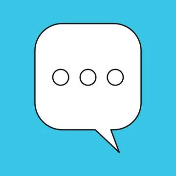 Blank speech bubble set in flat design, chatting box, message box icon. Balloon Stock Illustration