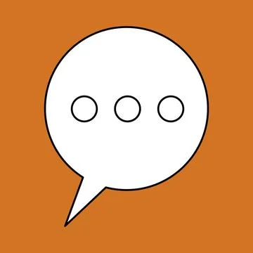 Blank speech bubble set in flat design, chatting box, message box icon. Balloon Stock Illustration