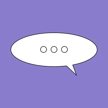 Blank speech bubble set in flat design, chatting box, message box icon. Balloon Stock Illustration