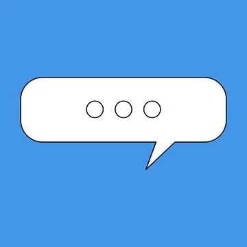 Blank speech bubble set in flat design, chatting box, message box icon. Balloon Stock Illustration