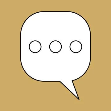 Blank speech bubble set in flat design, chatting box, message box icon. Balloon Stock Illustration