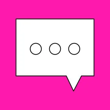 Blank speech bubble set in flat design, chatting box, message box icon. Balloon Stock Illustration
