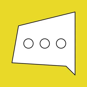 Blank speech bubble set in flat design, chatting box, message box icon. Balloon Stock Illustration