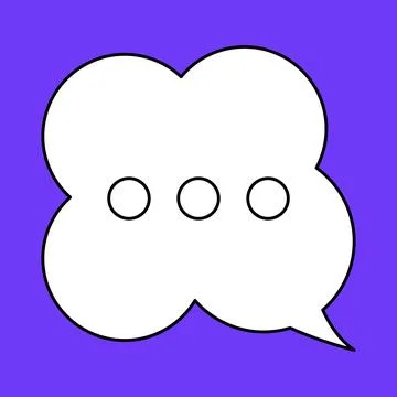 Blank speech bubble set in flat design, chatting box, message box icon. Balloon Stock Illustration
