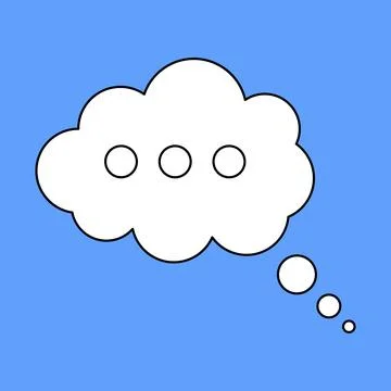 Blank speech bubble set in flat design, chatting box, message box icon. Balloon Stock Illustration