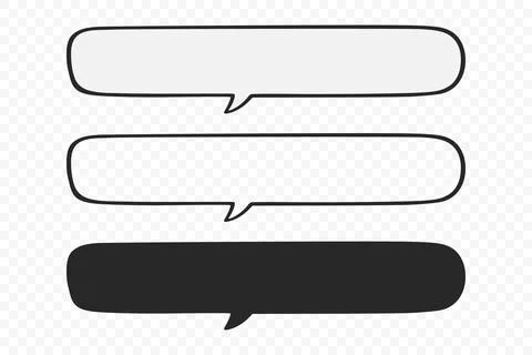 Blank Speech Bubble Set, Vector Illustration. Empty Chat and Message Bubbles in 스톡 일러스트