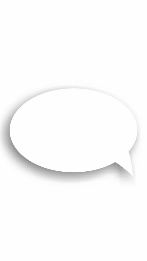 Blank speech bubble with space for writing text, on white background Stock Footage 321536439