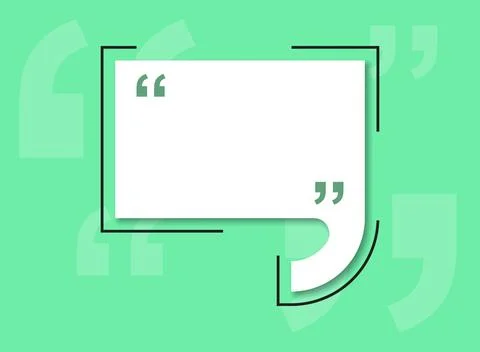 Blank speech bubble template icon in flat style. Bubble with quote vector i.. Stock Illustration