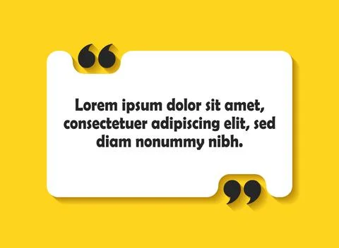 Blank speech bubble template icon in flat style. Bubble with quote vector i.. Stock Illustration