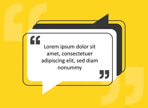 Blank speech bubble template icon in flat style. Bubble with quote vector i.. Stock Illustration
