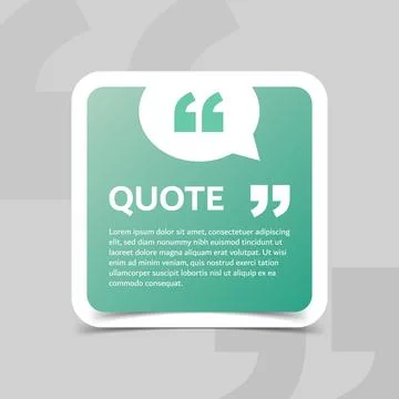 Blank speech bubble template icon in flat style. Bubble with quote vector i.. Stock Illustration