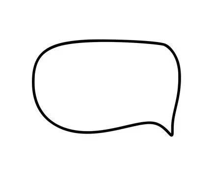 Blank speech bubble vector ideal for creating dialogue, questions, or Stock Illustration