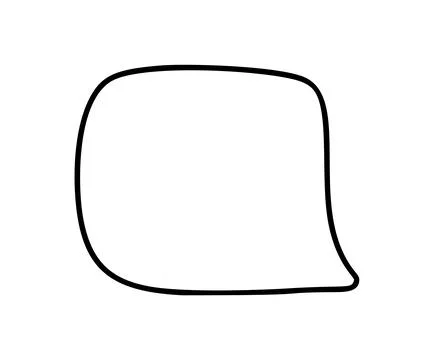 Blank speech bubble vector ideal for creating dialogue, questions, or Stock Illustration