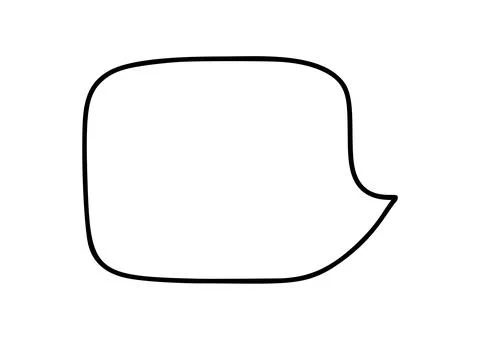 Blank speech bubble vector ideal for creating dialogue, questions, or Stock Illustration