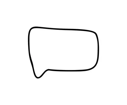 Blank speech bubble vector ideal for creating dialogue, questions, or Stock Illustration