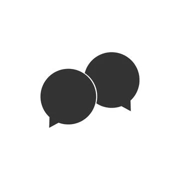 Blank speech bubbles icon isolated. Flat design. Vector Illustration イラスト素材