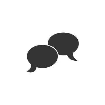 Blank speech bubbles icon isolated. Flat design. Vector Illustration Stock Illustration