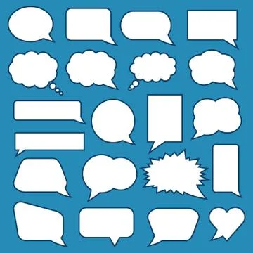 Blank Speech Bubbles Stock Illustration