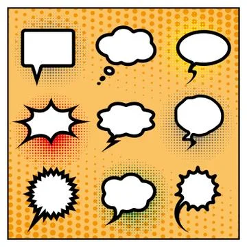 Blank speech bubbles Stock Illustration