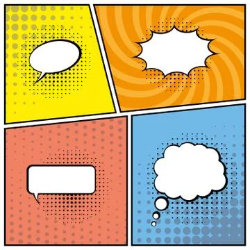 Blank speech bubbles Stock Illustration