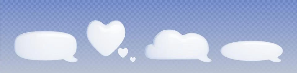 Blank speech bubbles set Stock Illustration