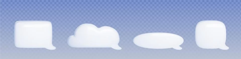Blank speech bubbles set Stock Illustration