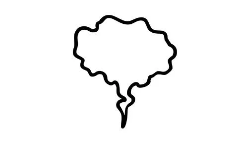 Blank speech circle bubble chat in white background Stock Illustration