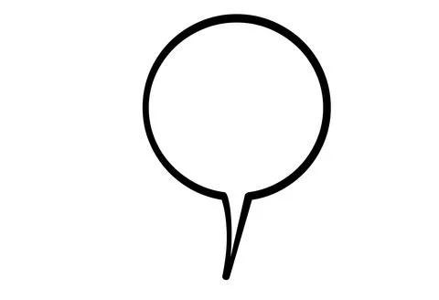 Blank speech circle bubble chat in white background Illustrazione stock
