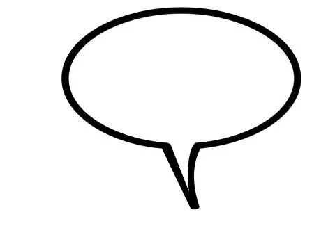 Blank speech circle bubble chat in white background 스톡 일러스트