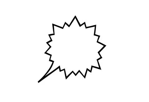 Blank speech circle bubble chat in white background Stock Illustration