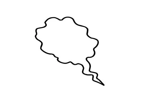 Blank speech circle bubble chat in white background Stock Illustration