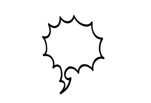 Blank speech circle bubble chat in white background Stock Illustration