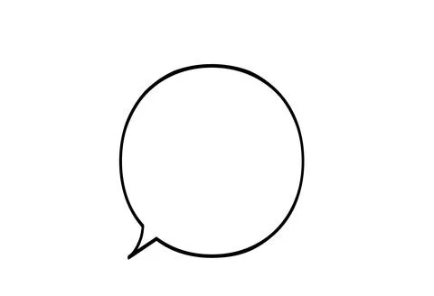 Blank speech circle bubble chat in white background Illustrazione stock