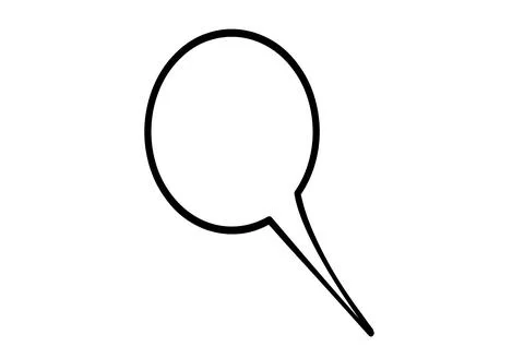 Blank speech circle bubble chat in white background 库存插图