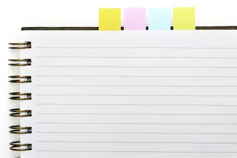 Blank spiral book with note paper Stock Photos