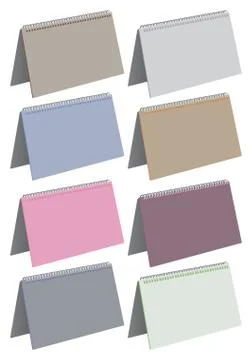 Blank Spiral Bound Note Pads Vector Stock Illustration