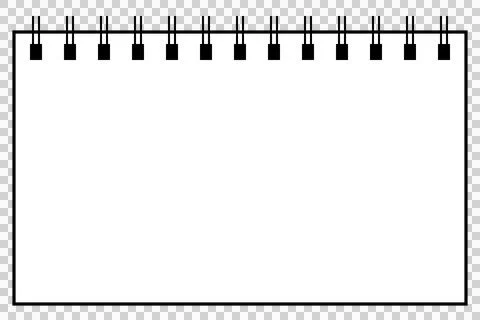 Blank spiral notebook, notepad background Stock Illustration