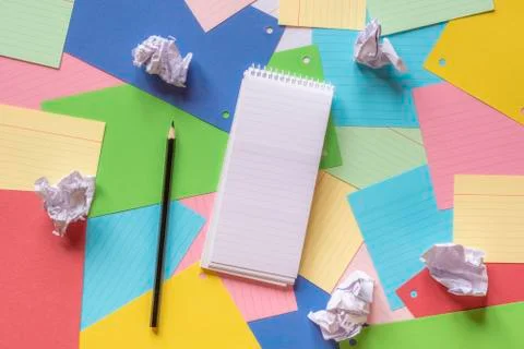 Blank spiral notebook Stock Photos