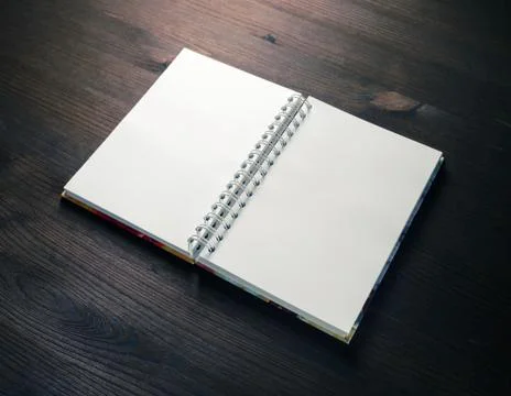 Blank spiral notebook Stock Photos