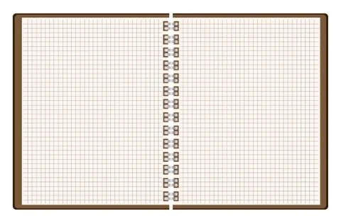 Blank Spiral Notebook with Squared Pages Template. Vector Illustration Stock Illustration