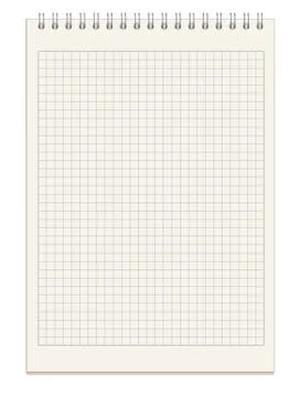 Blank spiral notebook. Top view Stock Illustration