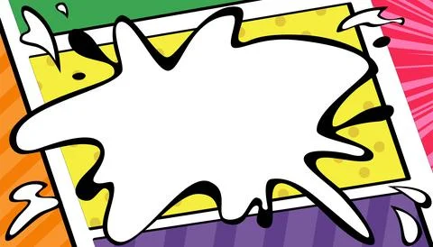 Blank splash colored comic background Illustrazione stock