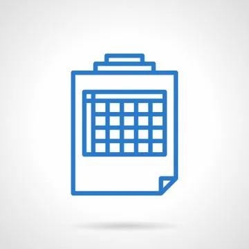 Blank spreadsheet vector icon simple line style 스톡 일러스트