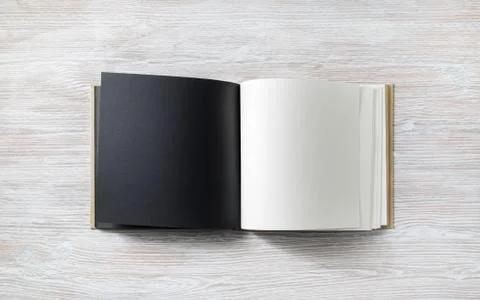 Blank square book Stock Photos