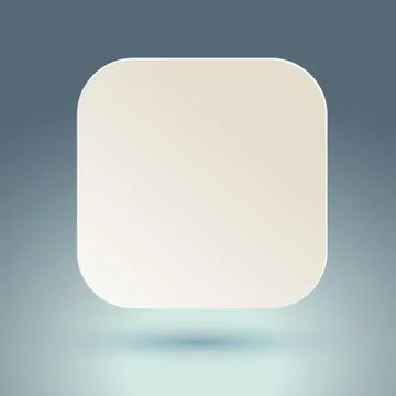 Blank square button Stock Illustration