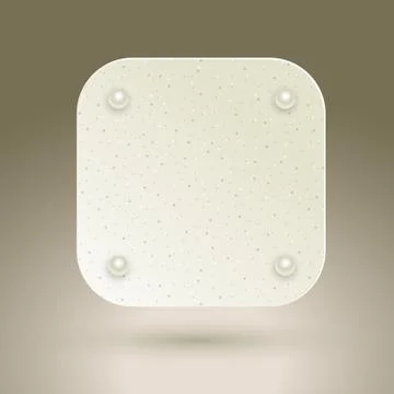 Blank square button Stock Illustration